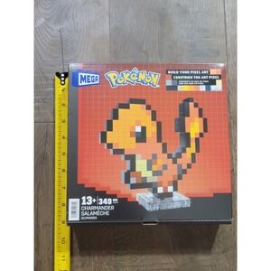 Mega Construx Pokemon Charmander Pixel‎ Art Building Set 349 Pieces Age 13+